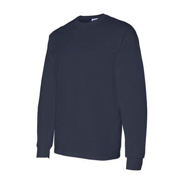 Gildan - Heavy Cotton Long Sleeve T-Shirt - 5400 - Navy - Size: L