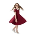 thumbnail image 1 of Ketyyh-chn99 Robes Petite Fille Robe d'Été Été Tout-Petit Enfants Fille Manches Longues Courte Princesse Robe de Fête Rouge,3-4 Ans, 1 of 5