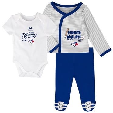 Majestueux Ensemble Justaucorps, Chandail et Pantalon pour Nouveau-Né Blue Jays de Toronto Future Champ