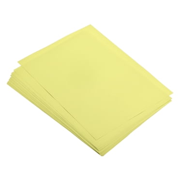 Uxcell 50 Feuilles Papier Copie Coloré pour Bureau Impression Formulaires d'Invitation Projets d'Art Jaune Pâle 8.27 x 5.83 Pouces