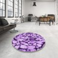 thumbnail image 4 of Ahgly Tapis Rectangulaire Lavable en Machine Intérieur Transitionnel Violet Violet, 8 Pieds x 12 Pieds, 4 of 7