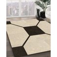 thumbnail image 3 of Ahgly Company Tapis d'Intérieur Lavable à la Machine, Carré, Transitionnel, Beige Blé, Tapis de Zone, 7 Pieds Carré, 3 of 7