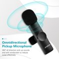 thumbnail image 4 of Andoer Andoer Système de Microphone Sans Fil Compact 2,4G avec Portée de 20 m, Réduction du Bruit et Compatibilité Type‐C pour Téléphones Intelligents, Noir, 4 of 6