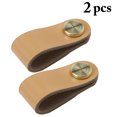 thumbnail image 2 of Cabinet Knobs Faux Leather 2PCS Drawer Knobs Cupboard Pull Knobs with Screws, 2 of 10