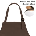thumbnail image 4 of TOPTIE Kids Aprons with Pocket & Adjustable Strap, Child Chef Bib Apron for Kitchen Cooking Baking Painting-Coffee-XL, 4 of 8
