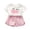 Pink, variant on dmqupv Cowgirl Outfits For Girls Girls Short Sleeve Shorts Suit Comfortable Fashion Cartoon Fruit Plaid Print Children Two Piece Suit Red,Size for 12-18 Months