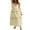 Yellow, variant on Fortune Women Boho Flowy Long Dress Flower Embroidery Dress Halter Neck Backless Swing Dresses