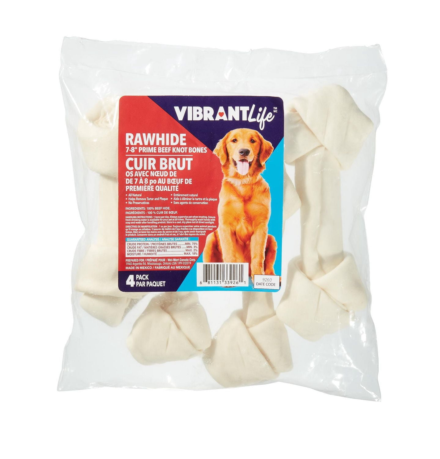 Vibrant Life Rawhide Knot Bone Medium