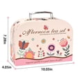 thumbnail image 3 of Girls Tea Set Toy Pink Plastic 10.2X4.33X7.87In Simulation Dessert Cake Pretend Play Kitchenware Gift For Little Kids, 3 of 8