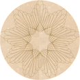 thumbnail image 1 of Ahgly Company Machine Washable Indoor Round Transitional Moccasin Beige Area Rugs, 3' Round, 1 of 7