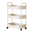 thumbnail image 2 of QTOCIO Kitchen Storage Carts 3 Layer With Armrests Storage Rack Bathroom Toilet Toiletries Storage Carts Suitable For Kitchens Bathrooms And Living Rooms, 2 of 4