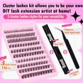 thumbnail image 2 of HSHDLDF Lash Extension Kit Lash Clusters Eyelash Extension Kit 114Pcs Cluster Lashes Bond and Seal Individual Eyelash Clusters Kit Lash Applicator Tool for Self Application at Home, 2 of 7
