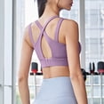 thumbnail image 4 of Virmaxy Soutien-Gorge de Sport à Fort Impact pour Femmes Soutien-Gorge de Sport avec Bretelles Amortissantes Rassemblant et Couvrant les Seins Violet P, 4 of 4