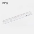 thumbnail image 3 of Unique Bargains 2pcs Unbreakable Flexible Rulers 20cm PVC Shatterproof Folding Plastic Ruler with Wavy Lines, Transparent, 3 of 6