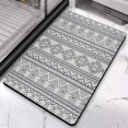 thumbnail image 4 of Enjoy Ultimate Comfort with our Non-Slip Tribal Style Bath Rug Runner - 20x32in Luxury Microfiber Bathroom Rugs, Machine Washable for Tub and Shower. Experience the Luxury of Softness!, 4 of 5