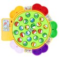 thumbnail image 2 of Rotating Fishing Game Board, Hand Eye Coordination 24 Fish Fishing Game Play Set ABS With Music For Daily Playing For Toddlers, 2 of 8