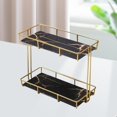 thumbnail image 3 of kurtrusly Étagère de Rangement Boîte de Rangement Multi-Couches Panier à Parfum Bijoux Double Couche Noir 1ensemble, 3 of 6