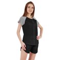 thumbnail image 3 of Inkmeso Solid 2 Pc Nightwear Set For Women Raglan Sleeves Button-Down Top & Shorts Sleepwear-62, 3 of 7
