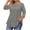 #246-Gray, variant on Craaazy Women's Casual Prints Plus Size Round Neck 3/4 Sleeve Loose Top Oversize Summer Vacation Clothes(XL-5XL) Gifts