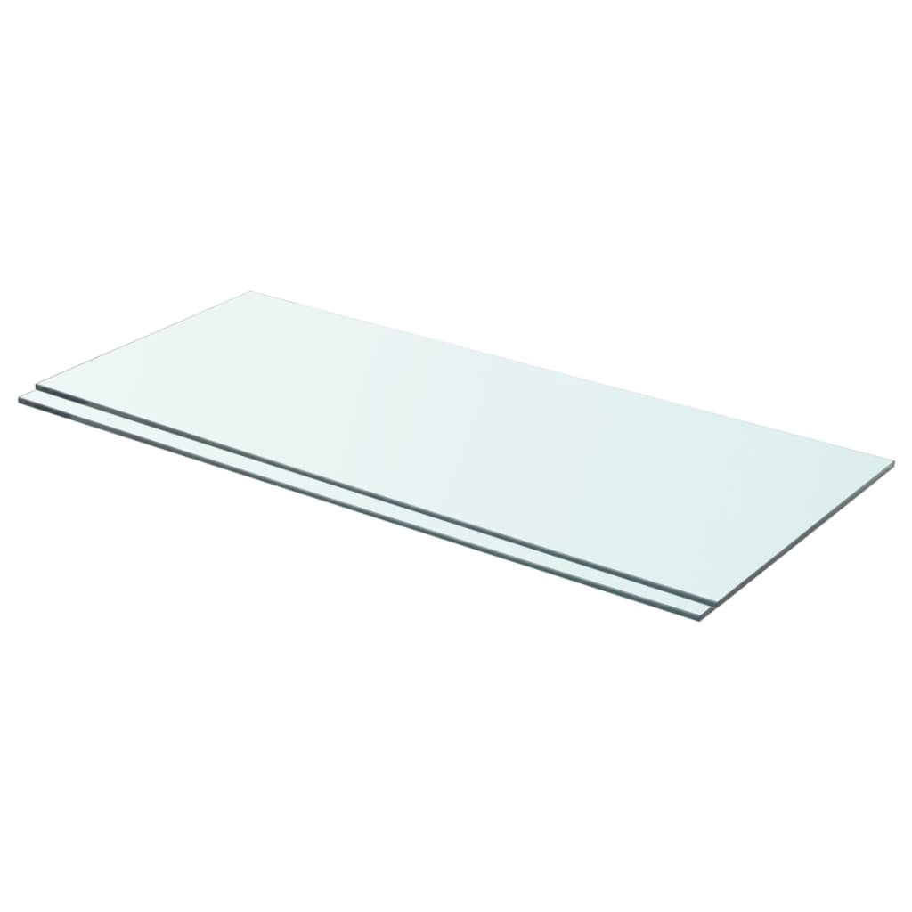 vidaXL Étagères 2 Pcs Panneau en Verre Transparent 70x30 cm