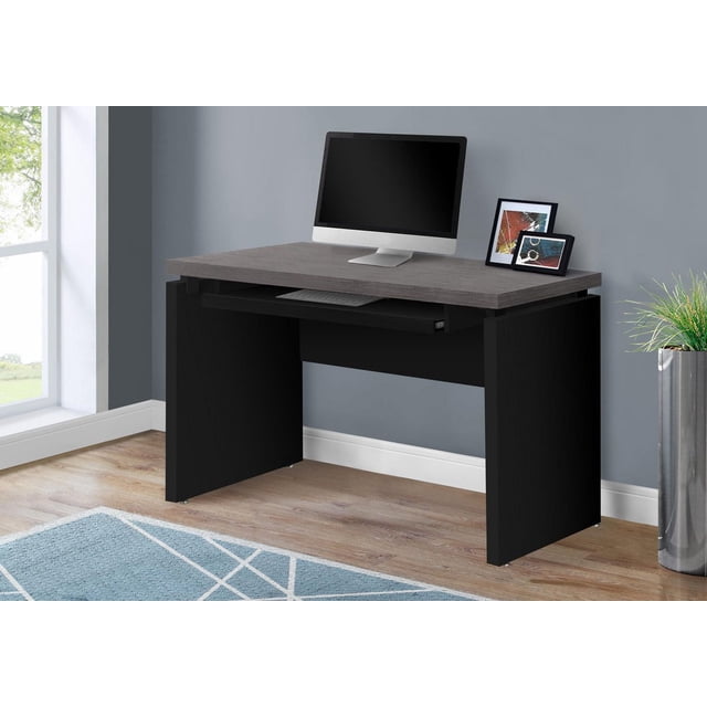 Monarch Specialties Computer Desk, Home Office, Laptop, 48"l, Work, Laminate, Black, Grey, Contemporary, Modern