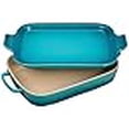 thumbnail image 3 of Le Creuset Stoneware Rectangular Dish with Platter Lid, 14 3/4" X 9", Caribbean, 3 of 4