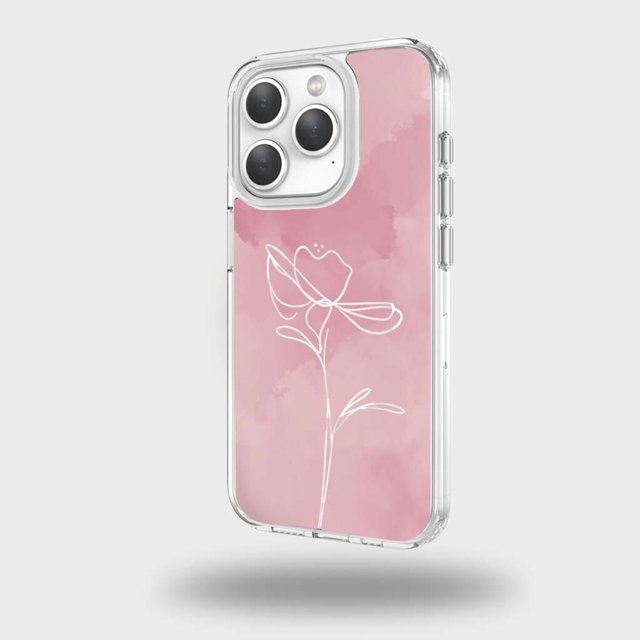 Caseco iPhone 15 Pro Max Case With Mag-Safe - Pink Flower