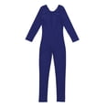 thumbnail image 3 of Nyeemya Combinaison de Danse Ballet à Manches Longues pour Filles, Bleu Marine 3TG, 3 of 5