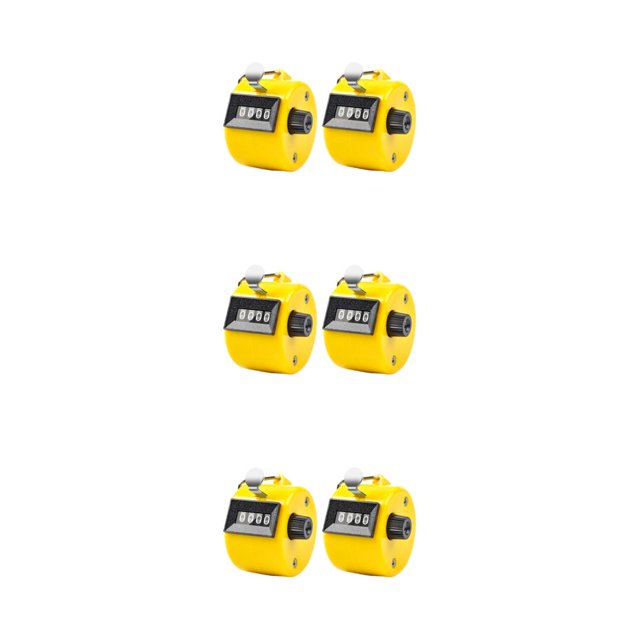 maskred 2pcs Materials Unisex Manual Counting Tally For Clear Scale Clear Accurate Scale Yellow 3Set