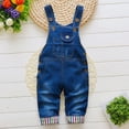 thumbnail image 2 of Infant Toddler Suspender Jeans Cute Special Secure Clips Easy-On Flexible Travel 6-12 Months, 2 of 6
