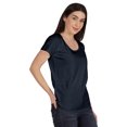 thumbnail image 2 of Inkmeso T-Shirt Basique à Encolure Dégagée Décontracté à Manches Courtes en Coton Uni T-Shirt Haut pour Femmes, 2 of 8