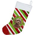 thumbnail image 2 of Carolines Treasures CK4053CS Christmas Snowflakes Brown Cockapoo Christmas Stocking, Large, Multicolor, 2 of 2
