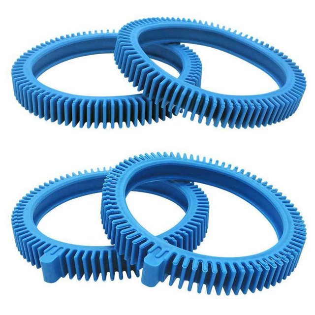 MYG for Hayward Poolvergnuegen Pool Cleaner Front & Rear Tire Kit with Super Hump, Compatible with 2X & 4X Wheel Suction Pool Cleaners, Heavy-Duty Rubber, 6-Inch Inner Diameter, Blue