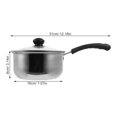 thumbnail image 3 of Miangastore Casserole à Lait en Acier Inoxydable Casserole de Cuisson Casserole à Soupe Casserole à une Poignée avec Couvercle, 3 of 9