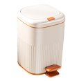 thumbnail image 3 of Abbracc Kitchen Waste Basket Paper Basket Organizer Rectangle Foot Pedal Garbage Bin for 10L, 3 of 9