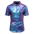 thumbnail image 2 of Birdeem Chemise pour Hommes, Manches Courtes, Col à Revers, Décontractée, Sportive, 2 of 12