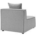 thumbnail image 4 of Modway Saybrook Fabric Upholstered Outdoor Patio Sofa Armless Chair in Gray, 4 of 7
