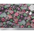 thumbnail image 3 of Soimoi Poly Georgette Fabric Floral & Flamingo Bird Printed Fabric 1 Yard 42 Inch Wide, 3 of 4