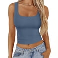 thumbnail image 1 of Weiqiqre Spring+Tops+for+Women Summer Square Neck Tank Tops Workout Cropped Ribbed Summer Camisole Sleeveless Clothes 2025, 1 of 6