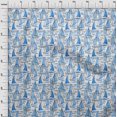 thumbnail image 4 of oneOone Georgette Viscose Medium Blue Fabric Beach Boat Craft Projects Decor Fabric Printed By The Yard 42 Inch Wide, 4 of 4