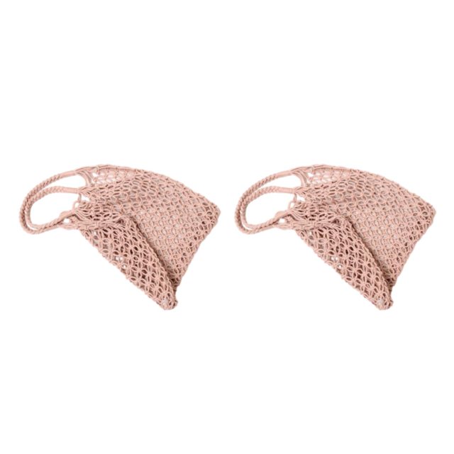 maskred Stylish And Functional Straw Handbag For All Needs Straw Beach Bag Shoulder Bag Straw Bag Tote Bag pink 2Set