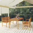 thumbnail image 1 of vidaXL 3 Piece Garden Dining Set Solid Wood Teak, 1 of 5