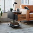 thumbnail image 3 of Sauder® Boulevard Cafe Side Table, Black/Vintage Oak, 427353, 3 of 7
