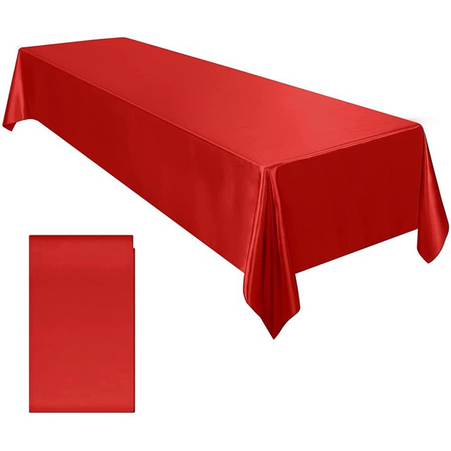 Lefu Satin Tablecloth Table Cloth 145x260cm for Banquet Decor Wedding Dining Table