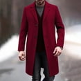 thumbnail image 1 of Ceisia Men's Slim Fit Wool-Blend Single-Breasted Long Wool Coat Gift, 1 of 8