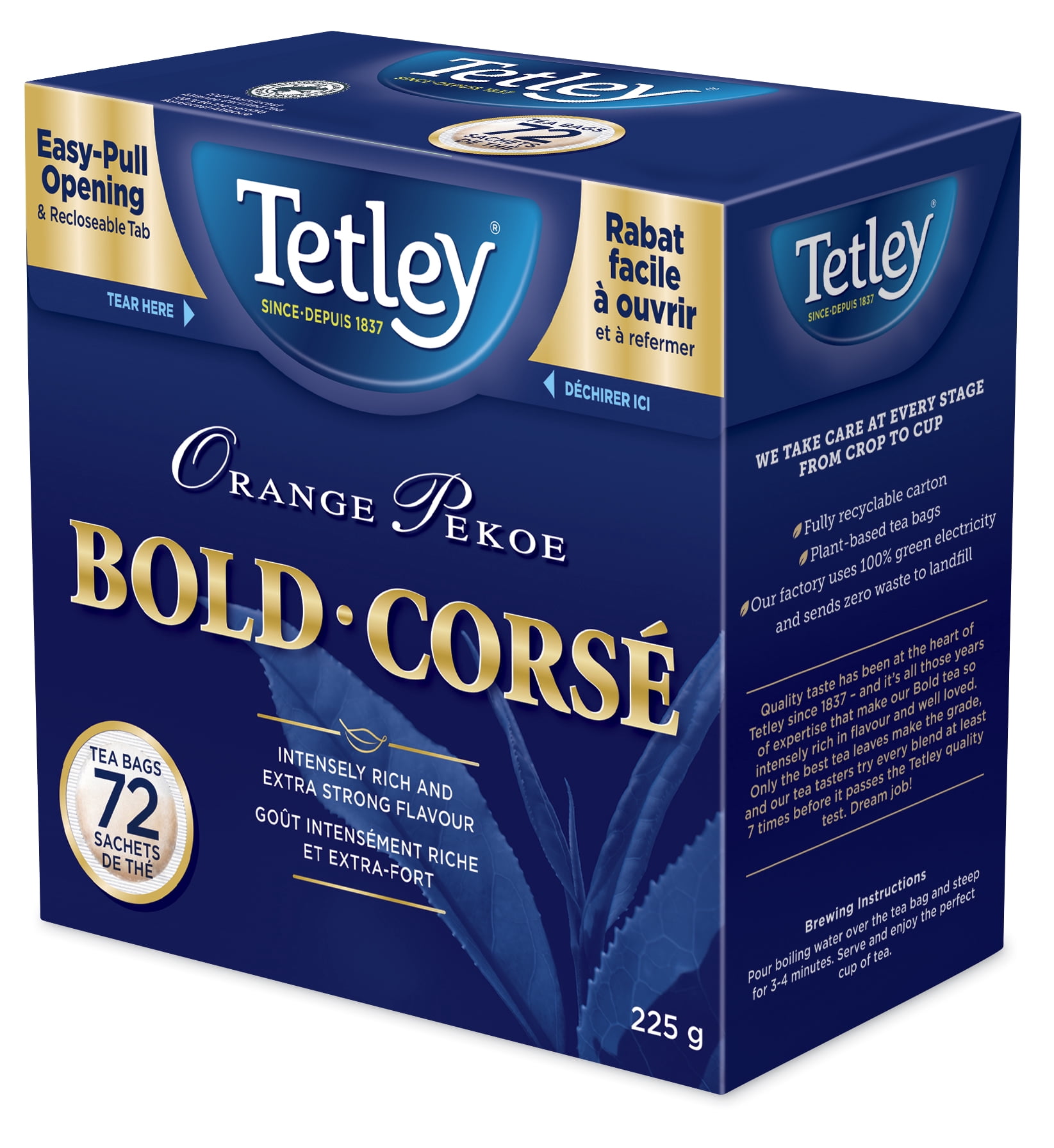 Tetley Orange Pekoe Bold Tea 72 bags