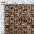thumbnail image 2 of oneOone Velvet Brown Fabric Geometric Sewing Material Print Fabric By The Yard 58 Inch Wide, 2 of 5