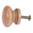 thumbnail image 4 of 30 Pcs Poignée Ronde en Bois pour Tiroir de Meuble Forme Champignon avec Vis, 4 of 8