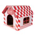 thumbnail image 1 of Cat Scratcher Hideout Cat Cardboard House for Small Animals Christmas Gifts Gift Box, 1 of 8