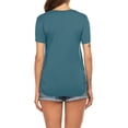 thumbnail image 3 of Chemises à Manches Courtes pour Femmes Enceintes Femmes Allaitement Couleur Unie Col Rond Manches Courtes Col Rond Blouse d'Allaitement Blouses à Manches Courtes pour Femmes Hauts à Manches Courtes pour Femmes, 3 of 4